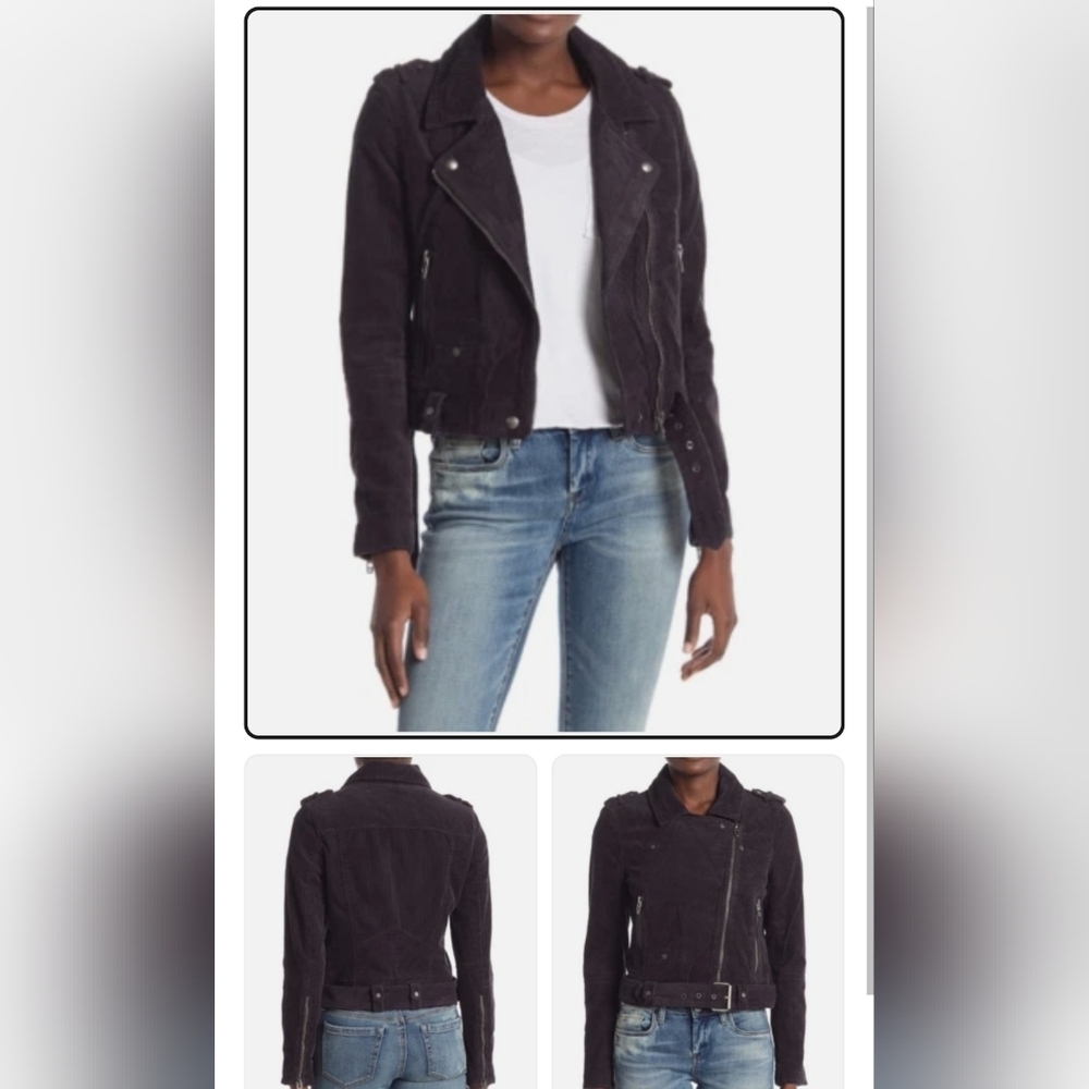 Blank NYC Dark Gray Corduroy Utility Jacket